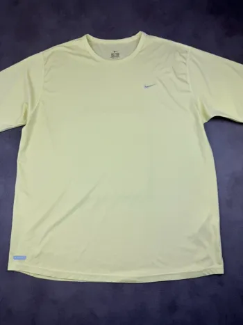 T-shirt Nike Running Vintage Dry Fit Solo Swoosh Jaune Fluo Taille XL