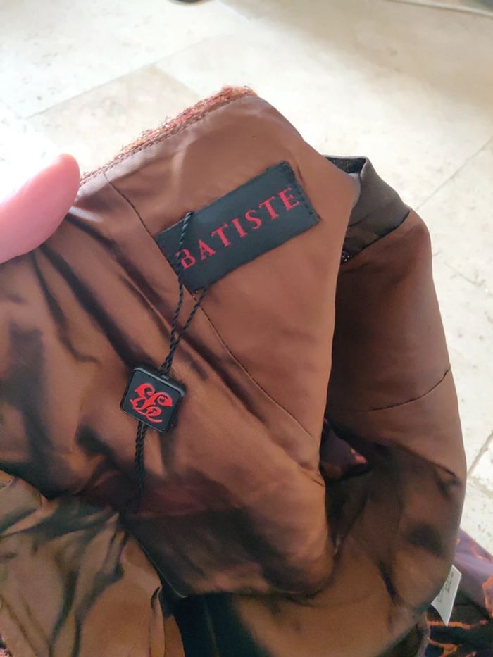 Haut habillé court à bretelles fines ultra vintage tendance Ibiza Batiste contient soie et laine - photo numéro 8