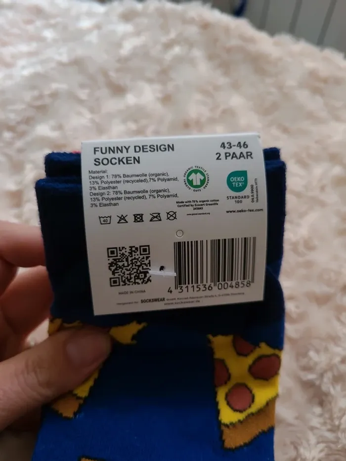 2 paires de chaussettes original Frites et Pizzas Neuve - photo numéro 4