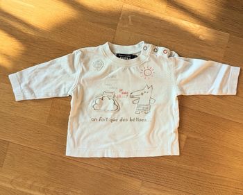 Tee shirt manches longues tout compte fait 6 mois