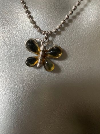 Collier papillon caméléon