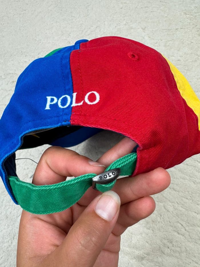 Casquette Ralph Lauren Multicolore Logo Brodé Neuve - photo numéro 5