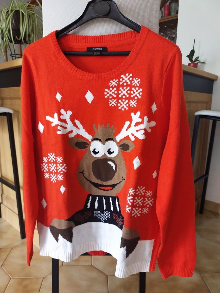 Pull Noël (tête de cerf)