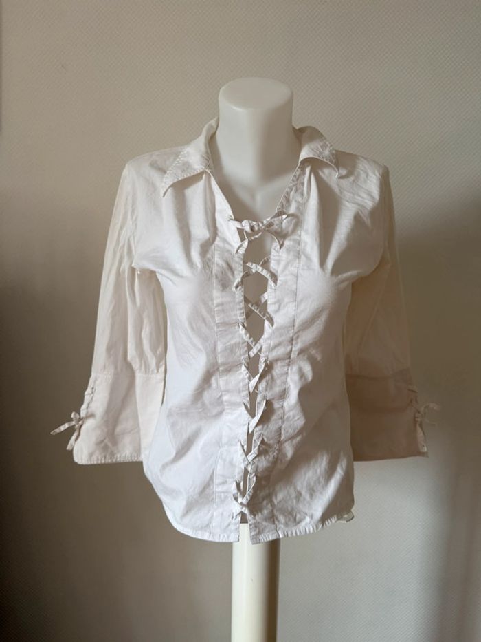 Blouse blanche caroll taille 36 en bon état
