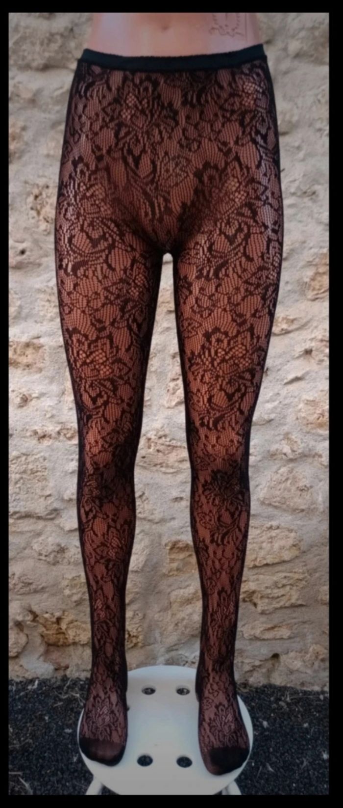 Collant résille motif fantaisie - photo numéro 2