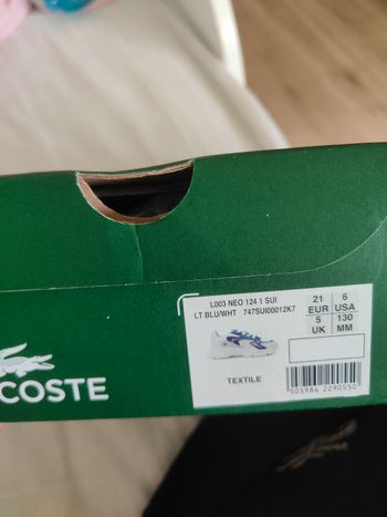 Baskets neuves Lacoste unisexe