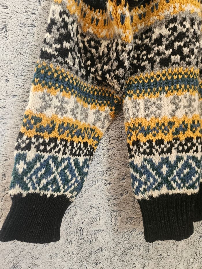 Pull vintage en laine à imprimés divers de chez Gipsy - photo numéro 4