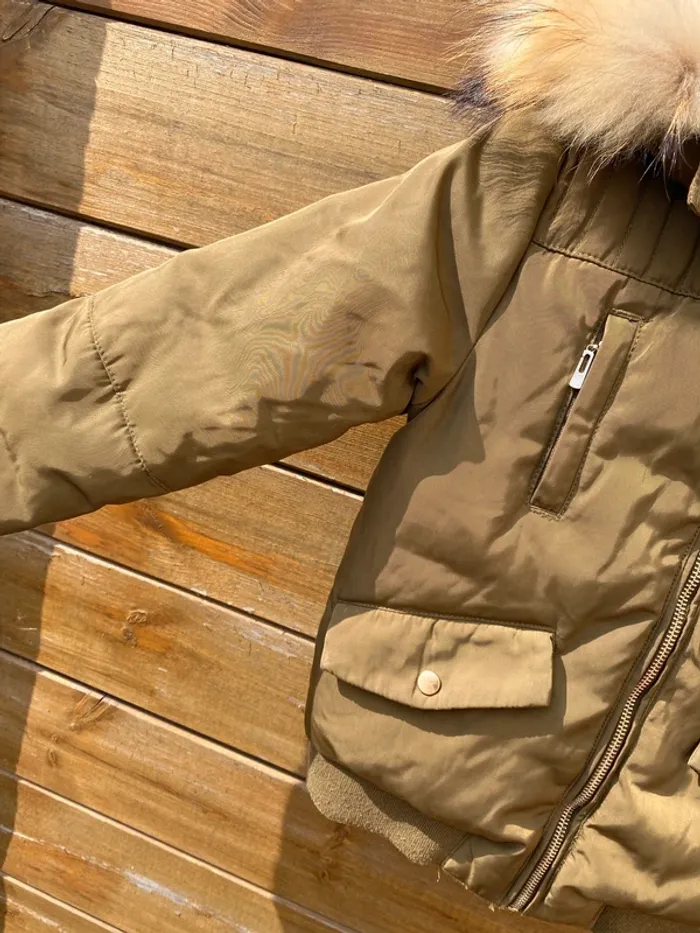 Blouson doudoune parka manteau capuche fourrure cyrillus 8 ans - photo numéro 2