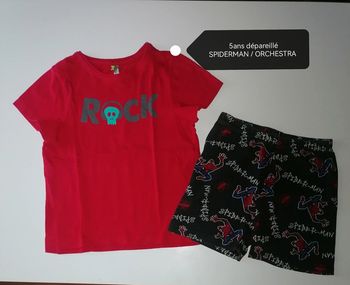 Pyjashort dépareillé 5ans Spiderman Orchestra