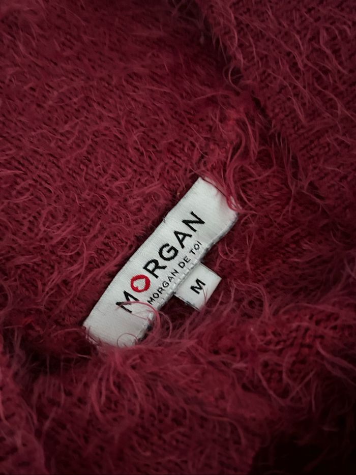 Pull tout doux rouge bordeaux Morgan taille M comme neuf - photo numéro 10