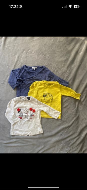 3 t-shirt 9 mois