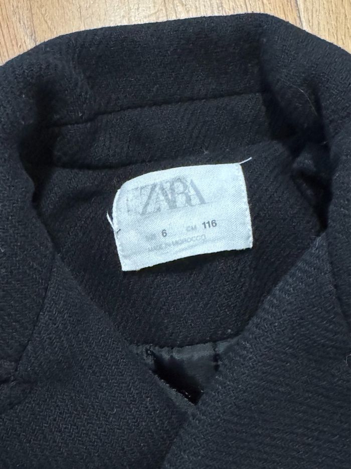 Manteau Zara Garçon Noir Laine 6 ans 116 cm TBE - photo numéro 2