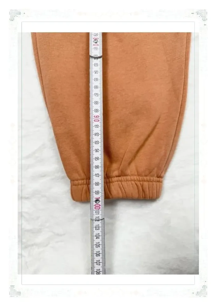 Nike jogging taille haute coupe large orange claire femme taille XS coton - photo numéro 8