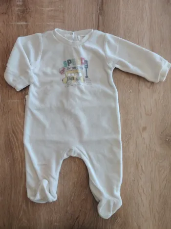 Pyjama velours 1 pièce