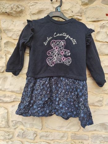 robe fille 3 ans lulucastagnette bleu foncé🪷 envoie rapide aujourd'hui ou le lendemain