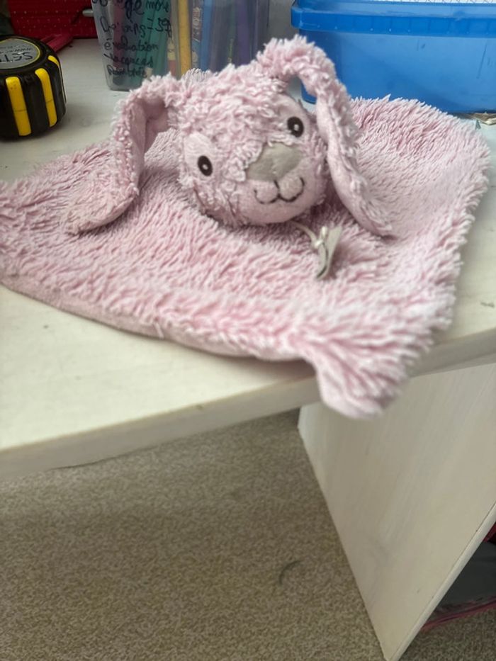 Doudou carré lapin - photo numéro 2