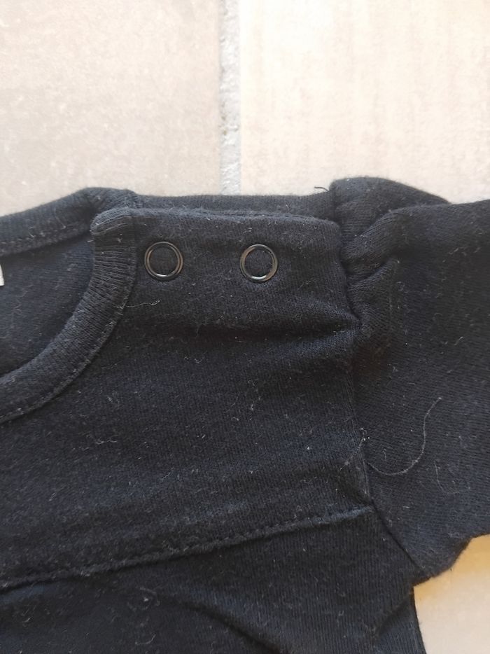 T shirt manches longues noir bébé fille 9 mois - photo numéro 4