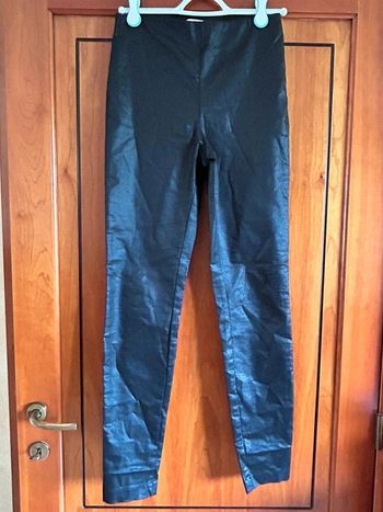 Pantalon look cuir noir 36 H&M