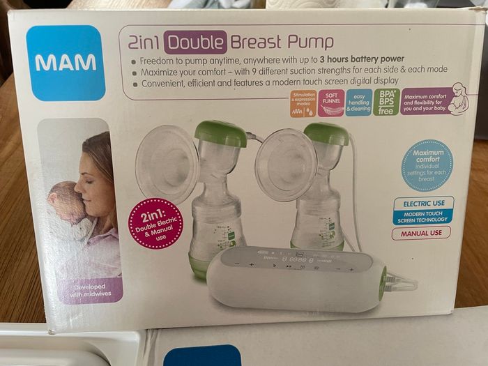 Double Tire lait électrique Mam + pompe manuelle