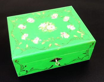 Coffret Bois à décor floral