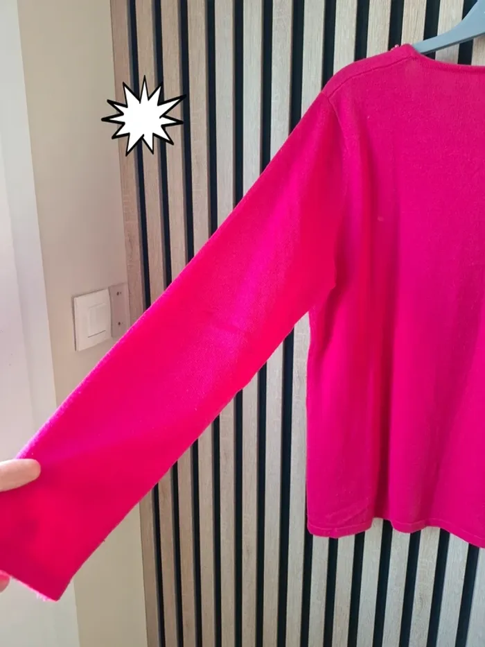 Pull rose framboise perlée Canda T 38 - photo numéro 10