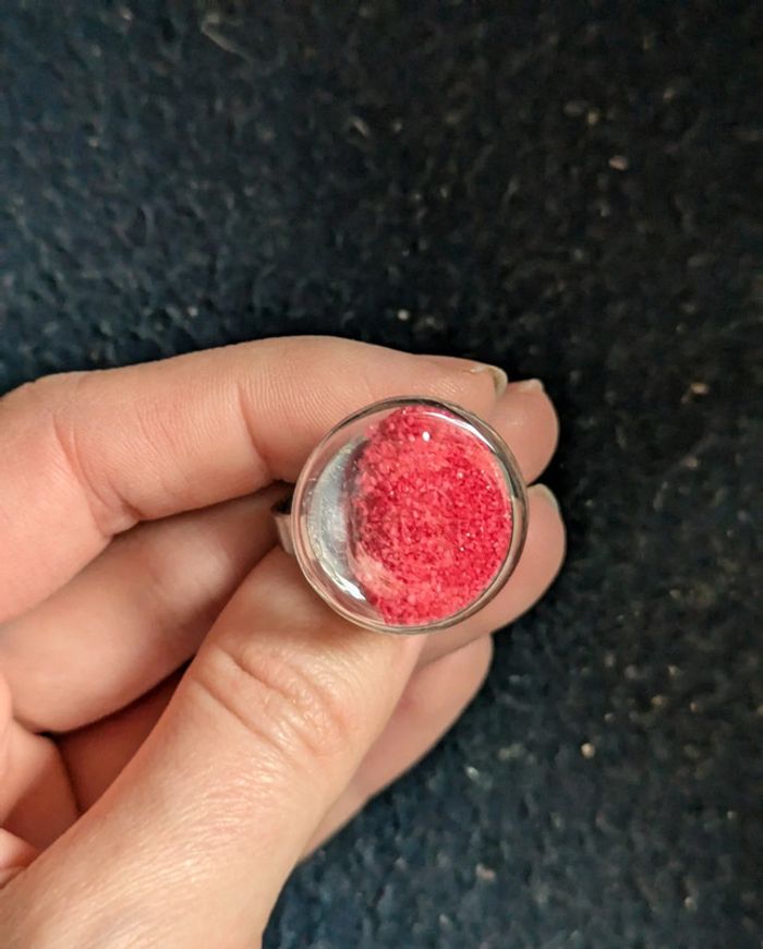 Bague ronde en verre style pylônes - photo numéro 2