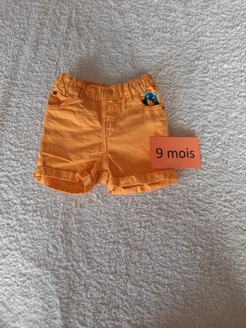 Short jaune 9 mois dpam
