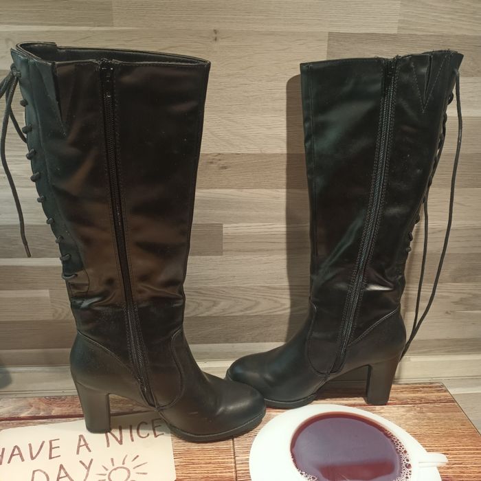 Élégante bottes hautes T37 talon 8cm - photo numéro 2