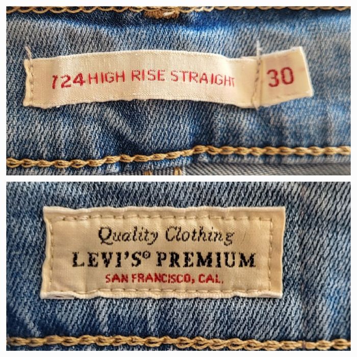 Levis Jean TFr40/TUS30-Modèle 724 High Rise Straight-Bleu-Coupe Droite & Taille Haute en TBE - photo numéro 3