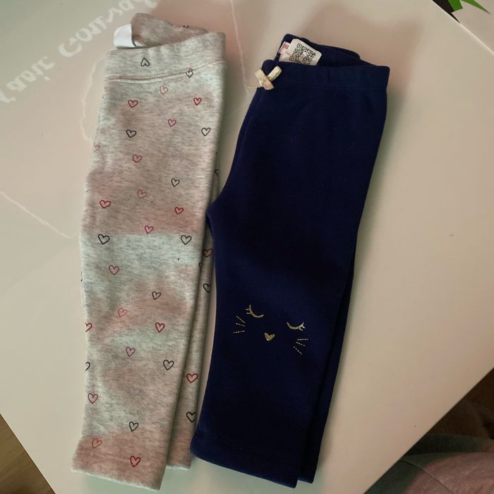 Lot 2 leggings double à l’intérieur