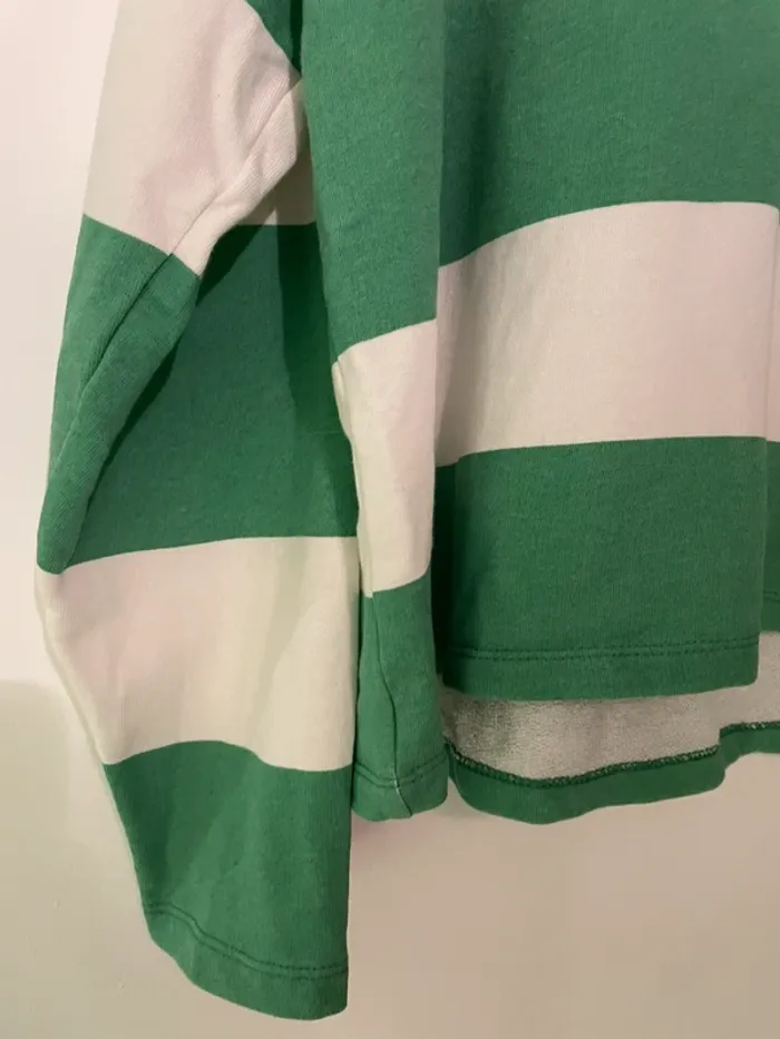 Polo rayée vert et blanc femme taille 36 de marque Pimkie très bon état - photo numéro 3