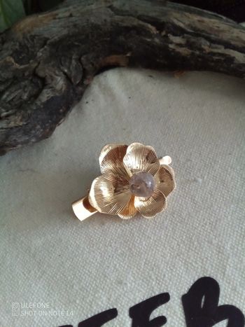 Barette bohème fleur pierre améthyste 💜.