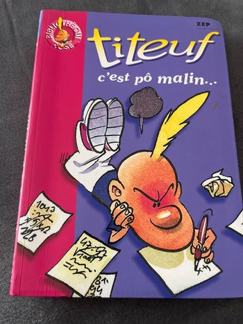 Livre bibliothèque rose titeuf c’est po malin 