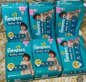 Six pack de couches Pampers taille 4 normal 