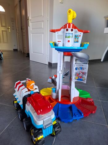 Lot pat patrouille tour de controle xxl et dino-patrouilleur