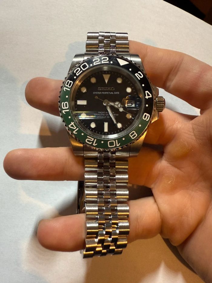 Montre seiko mod jubilee pepsi Green sprite - photo numéro 6