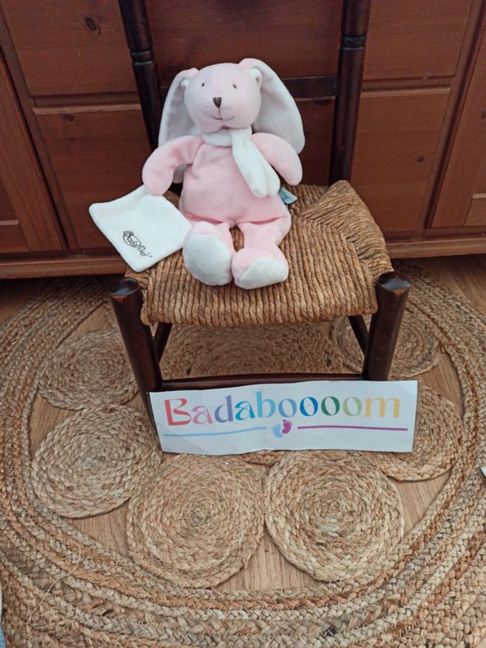 Doudou lapin rose baby nat tbe