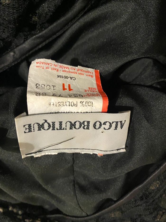 Robe vintage rococo algo boutique dentelle strass 36 - photo numéro 4