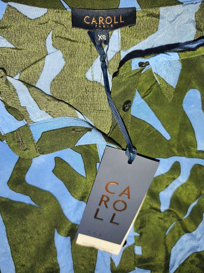 Chemise femme Caroll imprimé noir indigo 34 xs - photo numéro 3