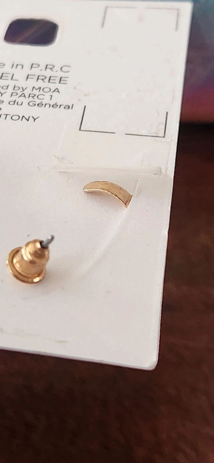 Boucles Oreilles Or MOA Neuves - photo numéro 4