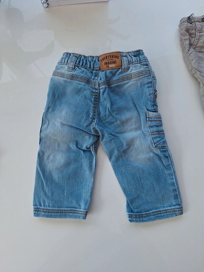 Lot 4 pantalons jeans 6 mois - photo numéro 4
