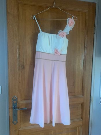 Robe cérémonie Boutique Magique TU rose et crème