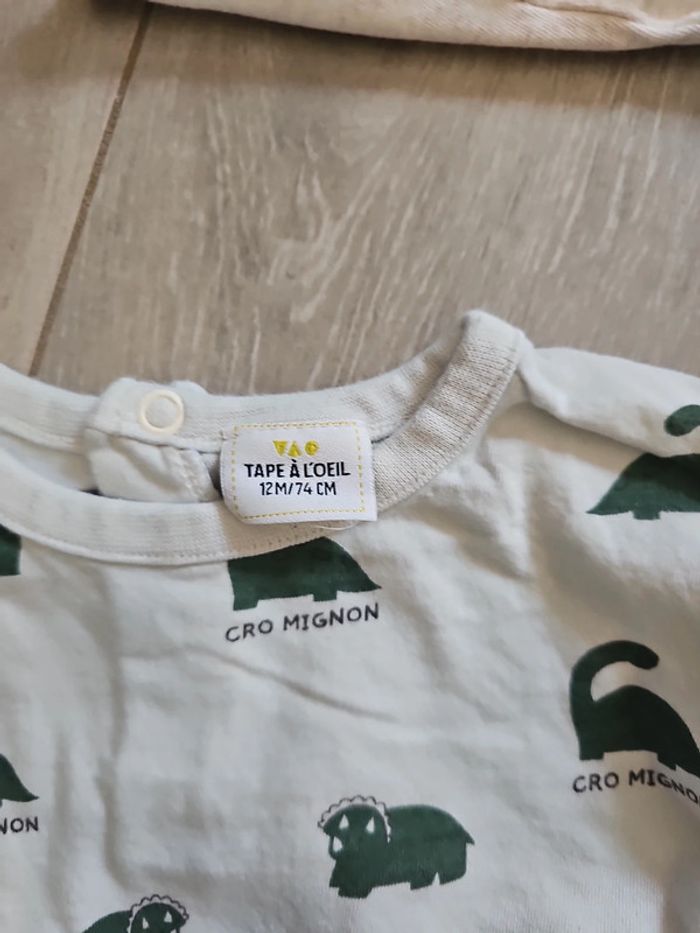 Lot  de 9 t-shirt 12 mois - photo numéro 3