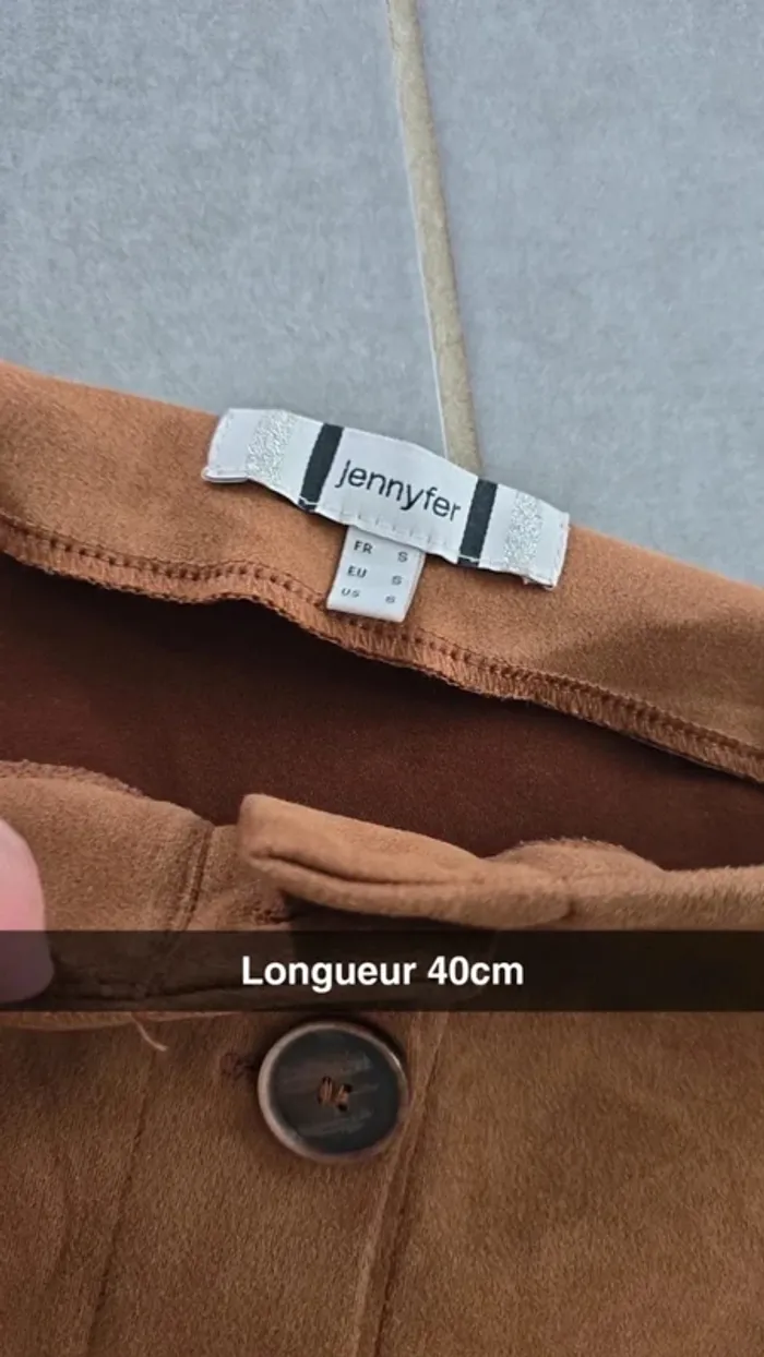 Jupe marron daim - photo numéro 2