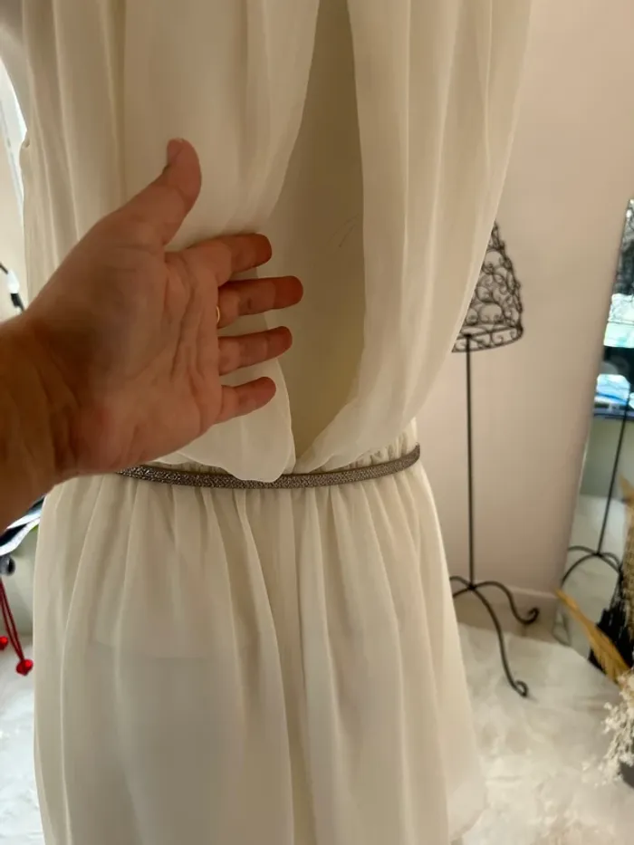 Robe d ete en crêpe écrueMorgan - photo numéro 4