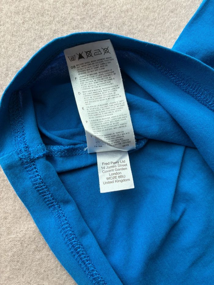 Tee-shirt Fred Perry bleu homme taille XL - photo numéro 6