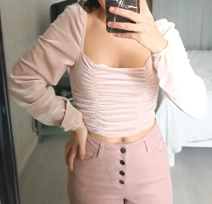 Top court H&M (neuf, rose), S / 36 / 8 - photo numéro 2