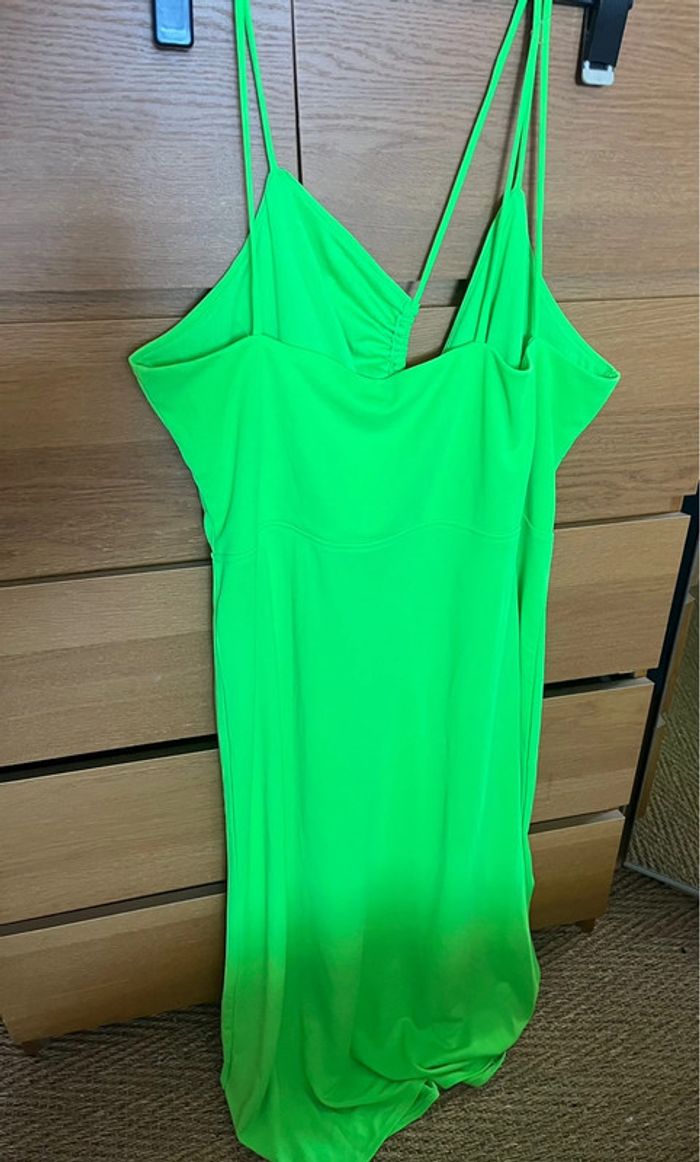 Robe longue vert flou avec fente H&M - photo numéro 6