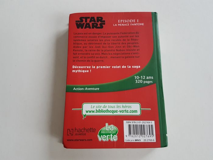 Livre Star Wars Épisode 1 La Menace Fantôme La Bibliothèque Verte - photo numéro 2