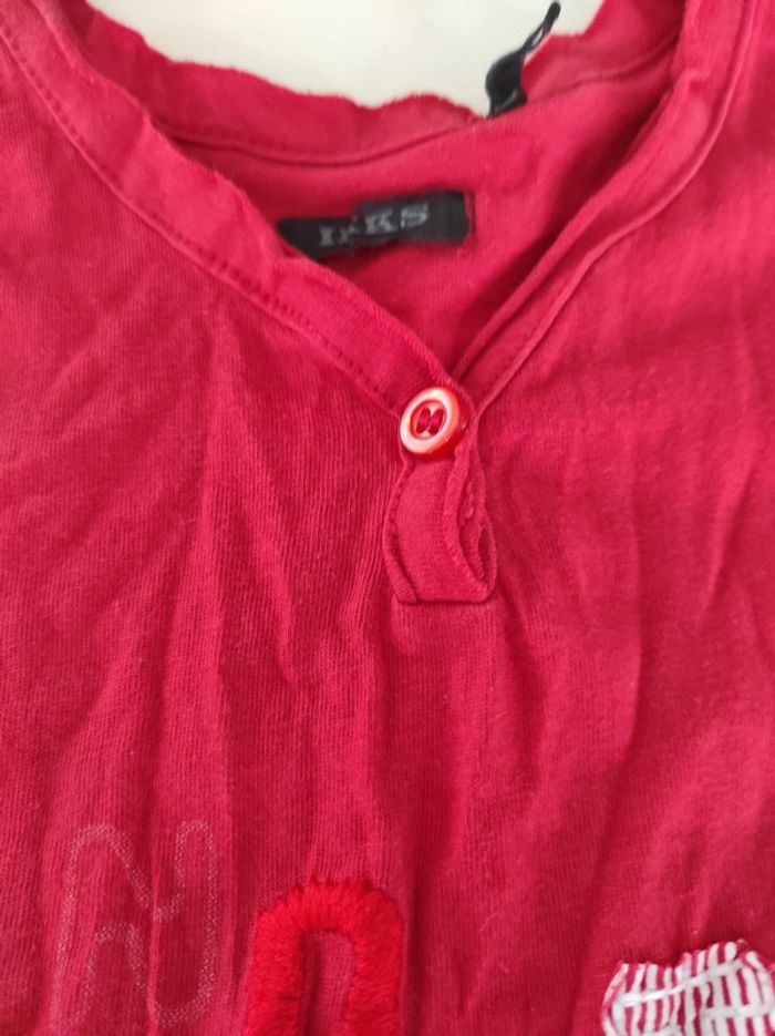 Tee-shirt Ikks rouge 5 ans - photo numéro 3